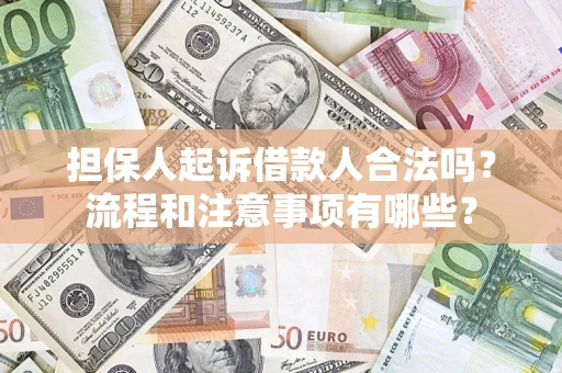 北京担保人起诉借款人合法吗？流程和注意事项有哪些？